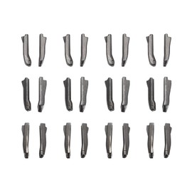 QUARKZMAN Double Opening Zipper Repair Fastener Kit, #3#5#8 Insertion Pins for Jacket Coat, Two-Way Separating Zippers (Metallic Black, 12 Pieces)