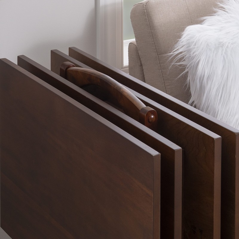 Powell Hazelnut Tray Tables, Cherry 23.63 x 26.38 x 15.75