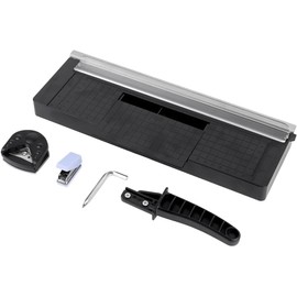 Paper Cutter A4 Compact, A4/B5/A5/B6/B7 Paper Cutter, Lever Cutter, Manual Cutting Machine, with Corner Rounders and Perforators, for Cutting Paper, Cards, Photos, Vinyl