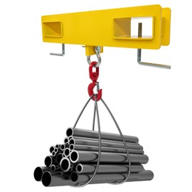 KUAFU Universal Forklift Lifting Hook 4800 LBS Capacity Forklift Lifting Attachment Hoist with Swivel Hook and 2 L-Screws (Yellow, Steel, Powder Coated)