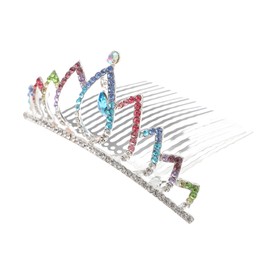 Outanaya Female Crown Comb Rhinestone Wedding Crown Clip Hair Jewelry Decor Alloy Tiara for Bride