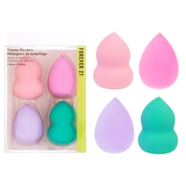 Forever 21 Beauty Blenders - 4pc Makeup Sponge Set, Teardrop & Pear-Shaped Makeup Blending Sponges For Foundation, Blush, Concealer, Eyeshadow, Contour & Highlighter (BRIGHTS)