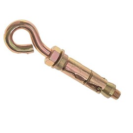 Merriway BH03967 (2 Pcs) YZP 8.8 Steel Eye Bolt with Shield Anchor, M6 x 56 mm - Pack of 2 Pieces