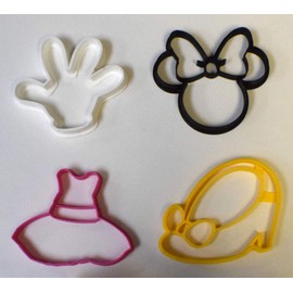 MINNIE MOUSE SET CARTOON CHARACTER COOKIE CUTTER FONDANT BAKING TOOL USA PR533