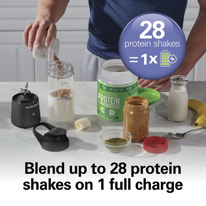 Hamilton Beach Mini Cordless Portable Personal Blender for Shakes and