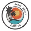 Palm Beach, Florida Sunset Scene Embroidered Premium Patch DIY Iron-on