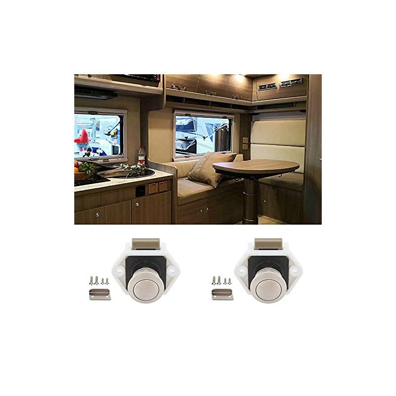 5PCS Push Button Latch Catch Push Door Lock,Keyless Door Lock
