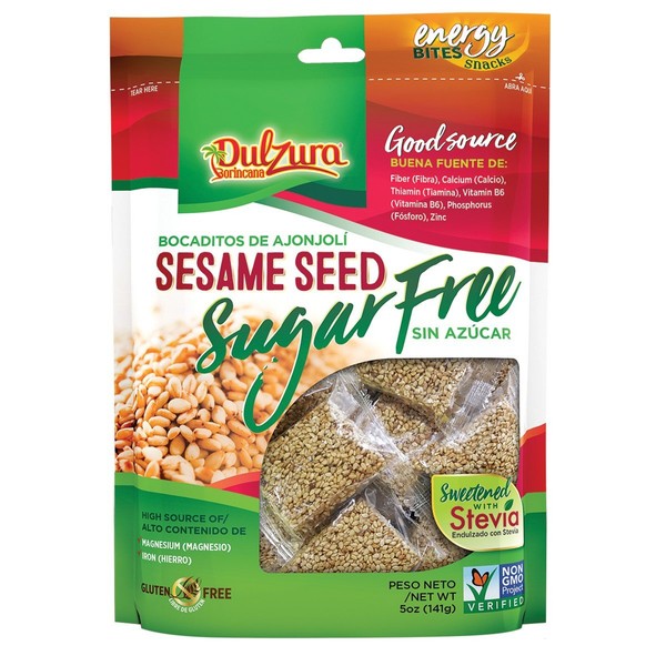 Ajonjoli Sesame Seed Bars, Sugar Free (Sin Azucar), sweetened with Stevia, 5 oz [141 g]