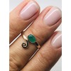 Koral Jewelry 14K Gold Plated Created Emerald Adjustable Spiral Midi