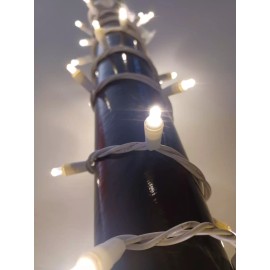 J•Hofert Co. 12× LED string lights 50 warm white M5 bulbs with white cord events lights