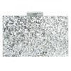 YYW Women Sequin Acrylic Clutch Box Crossbody Bag Handbag Bridal