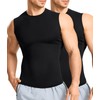 Eleady 2 Packs Black Mens Compression Shirt Tank Tops Workout