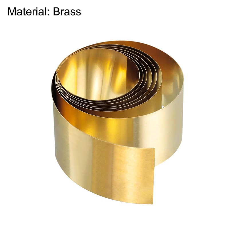 sourcing map Brass Sheet Roll, Metal Foil Plate 1000mm x
