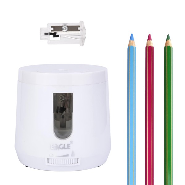 Eagle Pencil Sharpener-Battery/USB Operated, Electric Sharpener with High Capacity, Auto