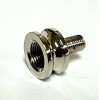 SATCO NICKEL-PLATED FINIAL REDUCER :3/8" THREADED HOLE/ 1/4"-27 FINIAL THREAD