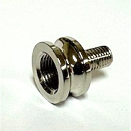 SATCO NICKEL-PLATED FINIAL REDUCER :3/8" THREADED HOLE/ 1/4"-27 FINIAL THREAD TV-535NP