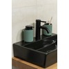 WENKO Belluno Liquid Soap Dispenser, Refillable Soap Dispenser Made of