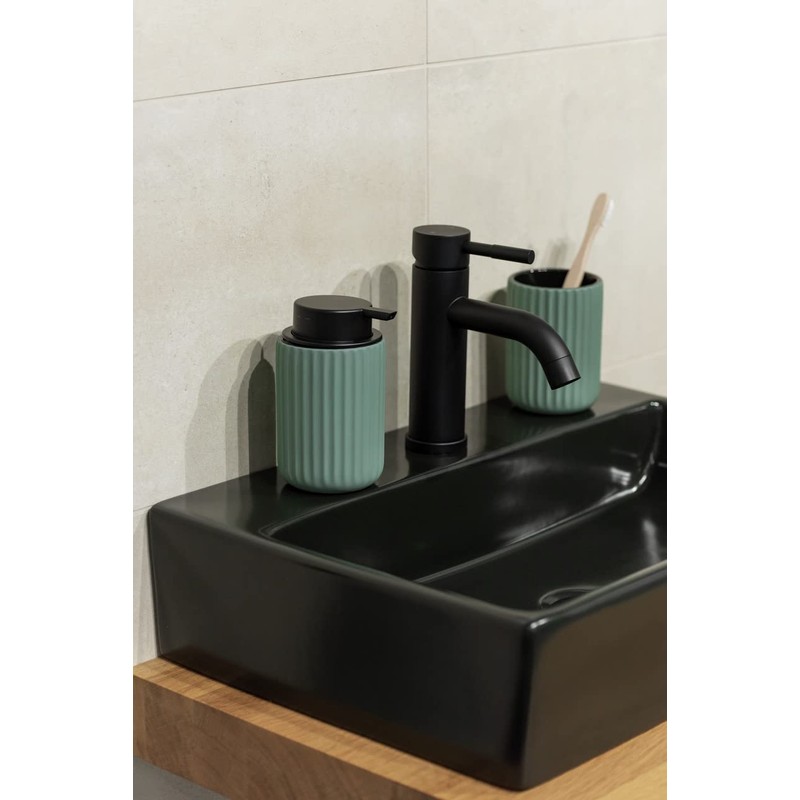 WENKO Belluno Liquid Soap Dispenser, Refillable Soap Dispenser Made of
