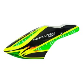 MICROHELI Airbrush Fiberglass Green Scratch Canopy - Blade Revolution 90 FP