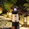 Yenergy Solar Powered Lighthouse Garden Light with Rotating Beacon –