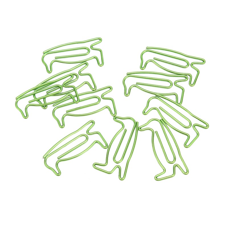 100Pcs Paper Clips Cute Unique Penguin Shape Electroplating Process Lightweight