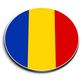 1 x Round MDF Magnet - Romania Flag Romanian Travel 9097