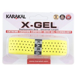Karakal X-Gel Replacement Grip - Tennis - Badminton - Squash (Yellow)