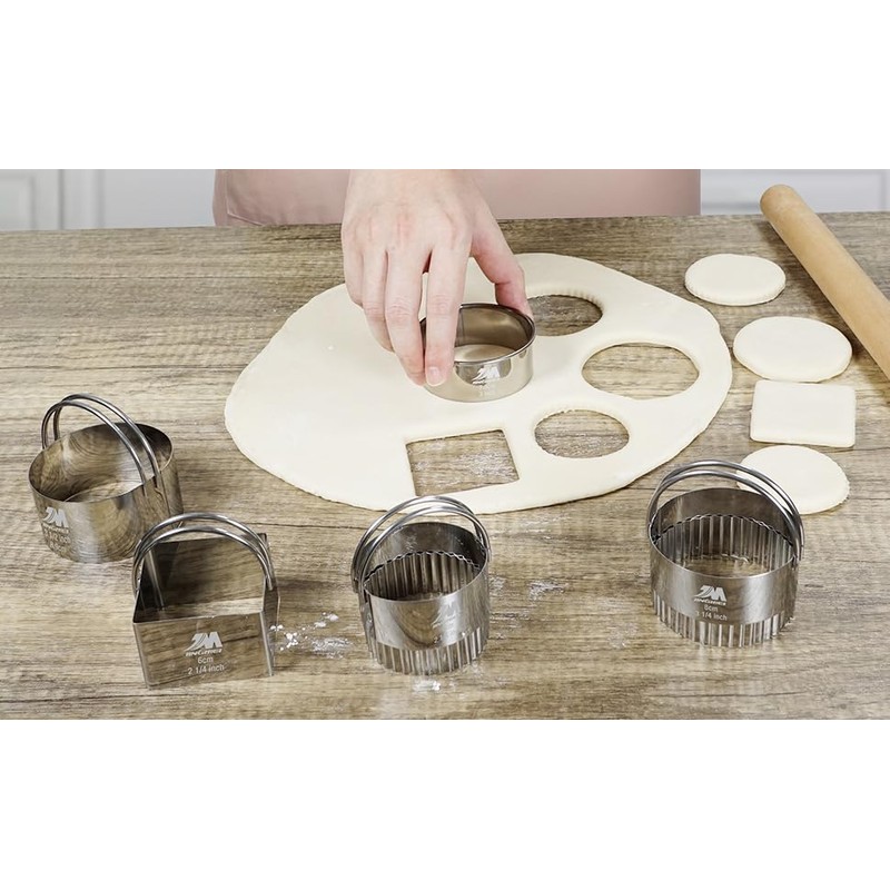 Cookie Cutters Set 11Pcs Bistcuit Cookie Cutters Circle Pastry Cutters