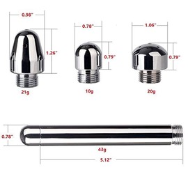 3 Heads Aluminum Shower Cleaner Douche System with 1.5 m Stainless Steel Handheld Shower Hose and Velet Pouch