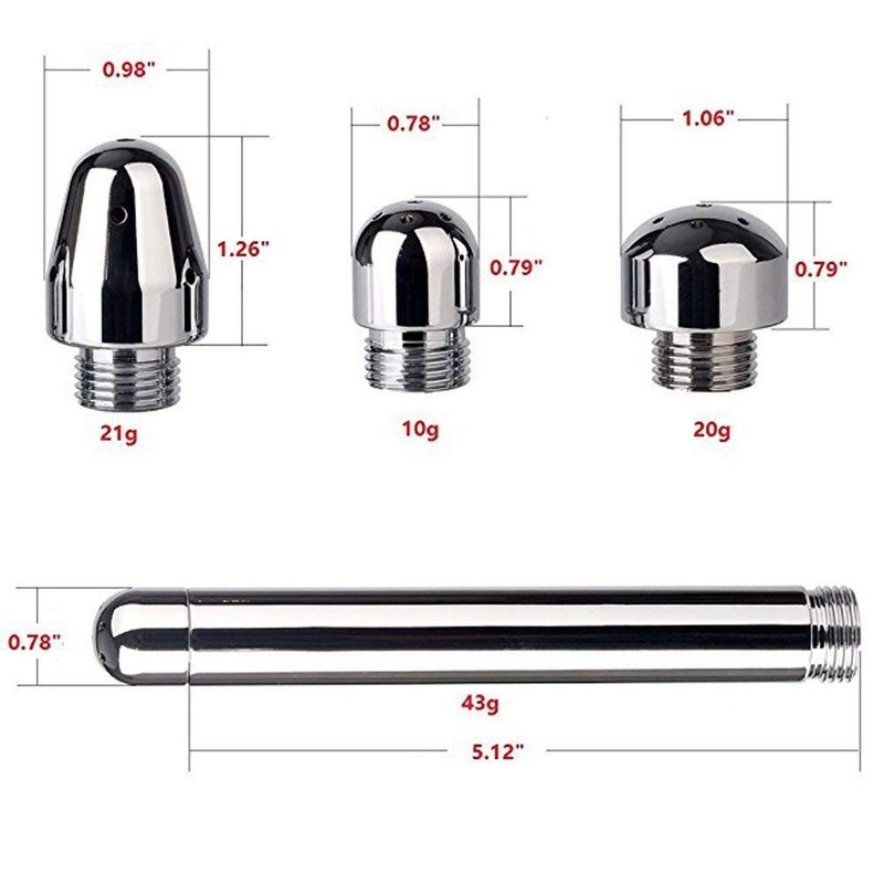 3 Heads Aluminum Shower Cleaner Douche System with 1.5 m