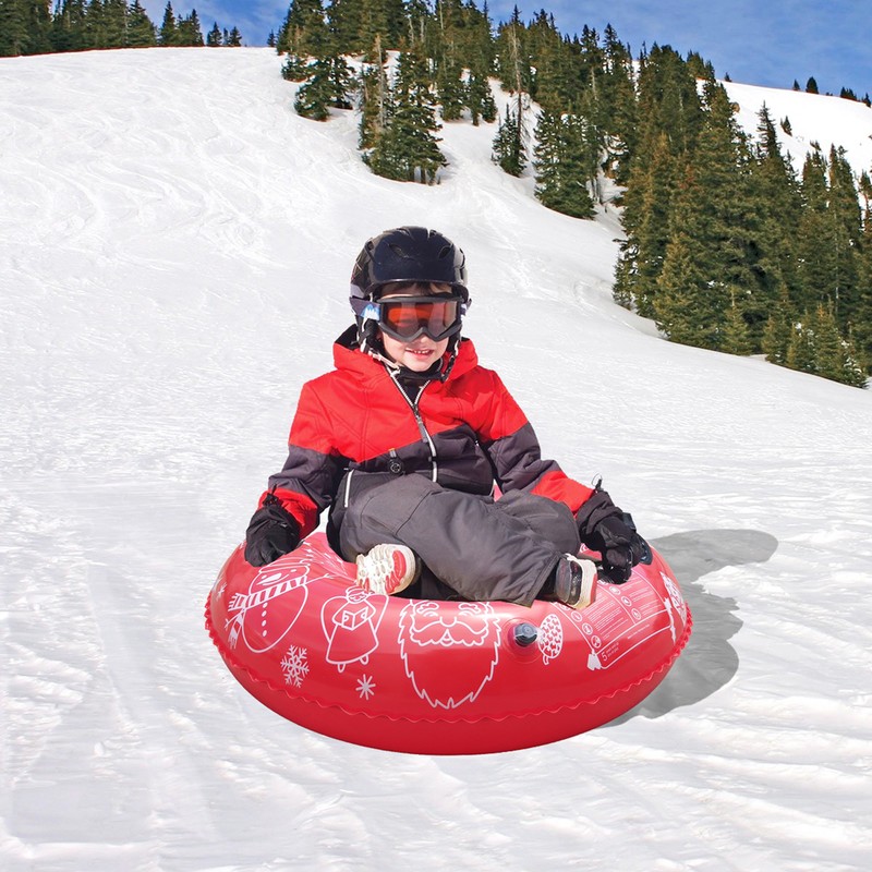 Inflatable Ski Ring PVC Sledding Tube Thicken Snow Tubing Winter