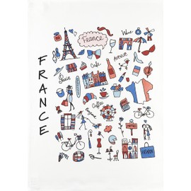 Half a Donkey La Belle France - Large Cotton Tea Towel