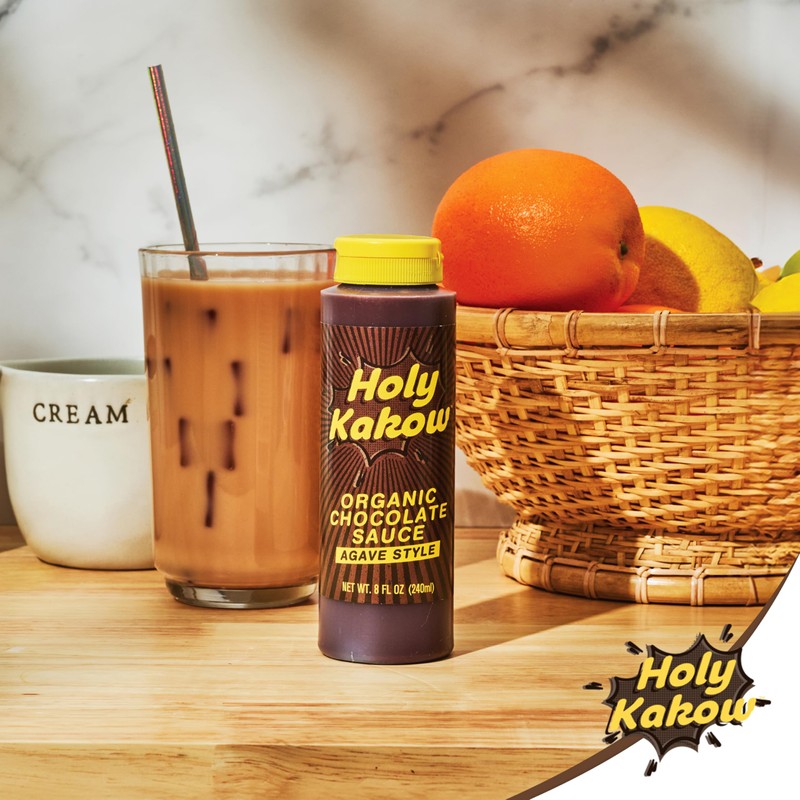 Holy Kakow Organic Chocolate Sauce - Organic Chocolate Syrup, Sweetened