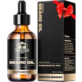 Waking Forest Beard Oil - Biotin Beard Oil for Men Thicker Beard with Vitamin E, Rosemary, Castor Mustache Oil for Black Men, Softens & Strengthens Beard Care Oil (Cedar 2oz)
