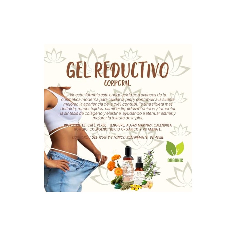 Gel Y Tónico Reductivo Quema Grasa Reafirmante Café Verde