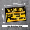 Russian Black Terrier Warning Security System Door Sign