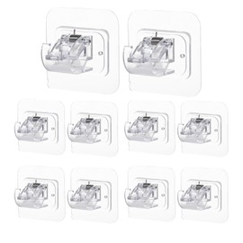 10 Stück Gardinenstangenhalterungen, Gardinenstangen ohne Bohren, Gardinenstangen ohne Bohren schnell anzubringen, stilvoll gestaltete Gardinenstangen-Wandhalterungen für Zuhause, Badezimmer, Küche