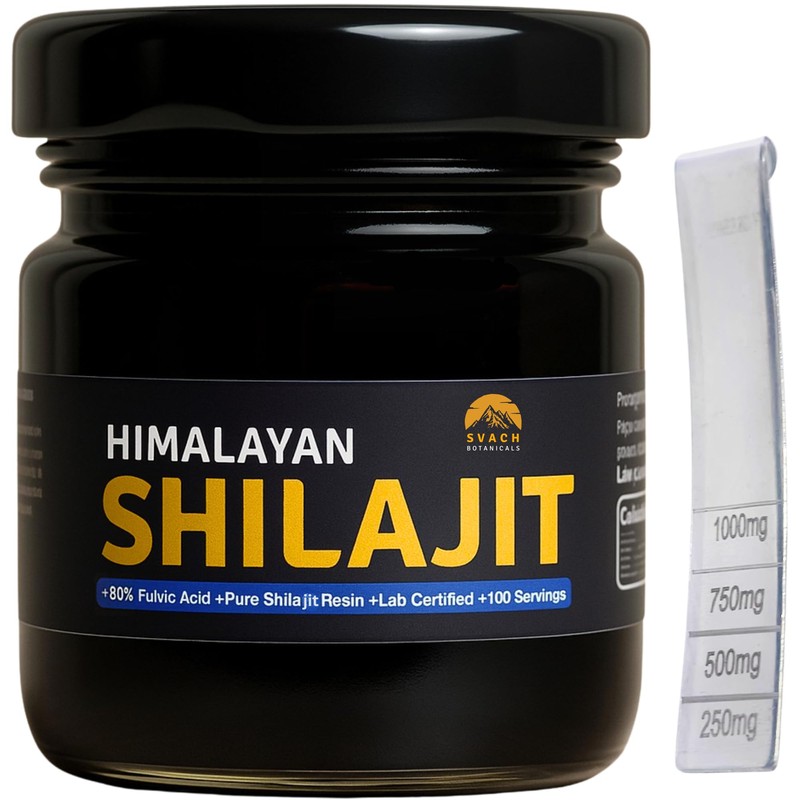 Svach Botanicals Shilajit Resin- (100 Servings) Lab Tested Pure Himalayan