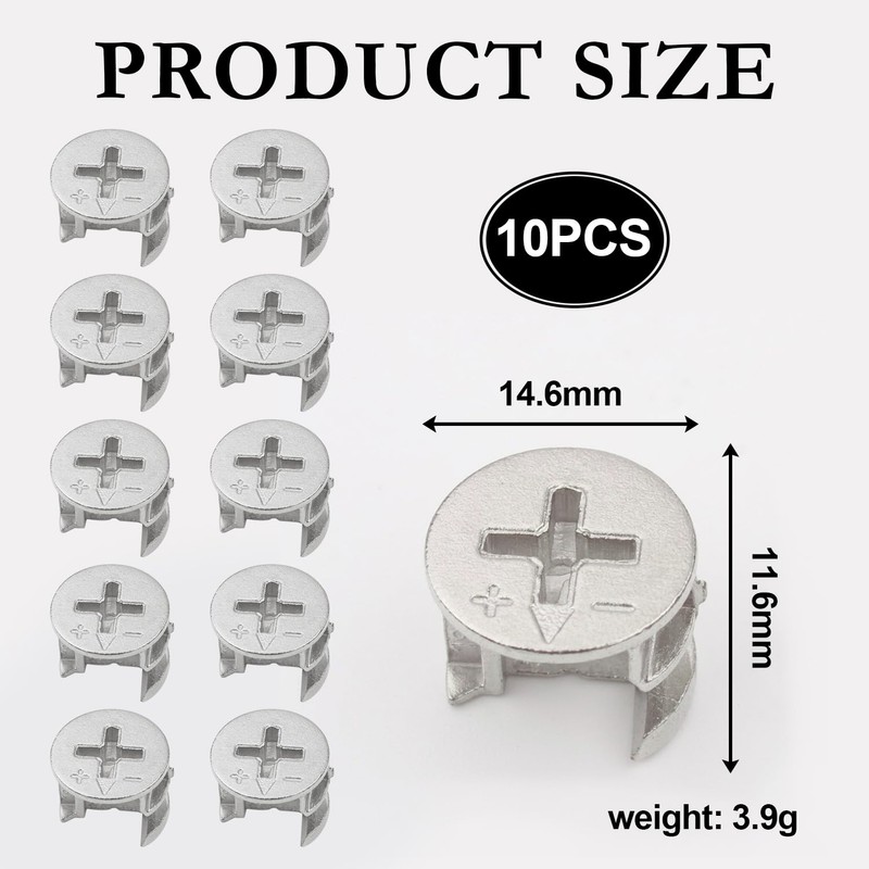 10PCS Durable Cam Lock Set for Drawers & Wardrobes –