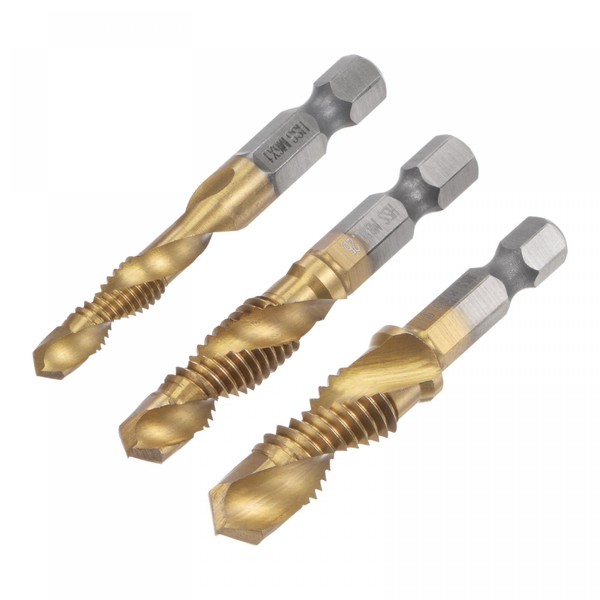 uxcell 4341 Combination Drill and Tap Bit Set, M6, M8,