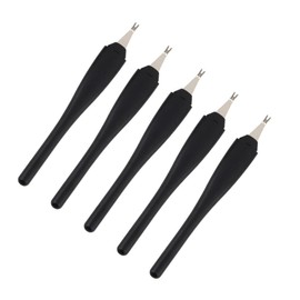 FOMIYES 5pcs Stainless Steel Cuticle Remover Forks Manicure Tools Dead Skin Forks Nail Art Pliers