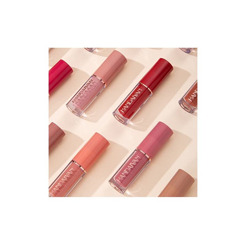 12 Colors Matte Nude Lipstick Set Velvety Long Lasting Non-stick