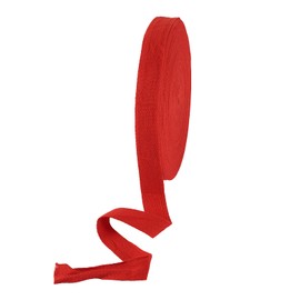 Craftdady 49 Yards Cotton Twill Tape Ribbon 1 Inch Wide Soft Herringbone Webbing Tape DIY Crafts Wrapping Home Decoration Sewing, Red