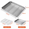 Stainless Steel Baking Pan with Wire Rack for Oven Cooking