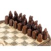 Isle of Lewis Compact Ceramic Celtic Chess Set 9 Inches