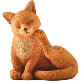 JFSM INC. 3" Orange Cat Figurine - Cute Resin Cat Statue in Scratching Pose - Cute Shelf Decor for Cat Lovers, Pet Memorial, or Zen-Inspired Display, Gift for Cat Lovers and Collectors