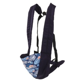 Baby Carrier Cartoon Print Pattern Soft Breathable Adjustable Newborn Infant Sling Carrier for Home Navy Blue