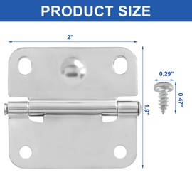 OSVJE 2 Pack Durable Stainless Steel Hinge, Replacement Cooler Hinges with Screws Set, Compatible Ice Chest Hinges for Outdoor Enthusiasts