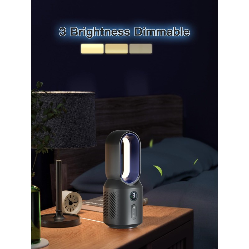 let'me 13 Inch Desk Fan, Bladeless Table Fan, 106° Oscillating