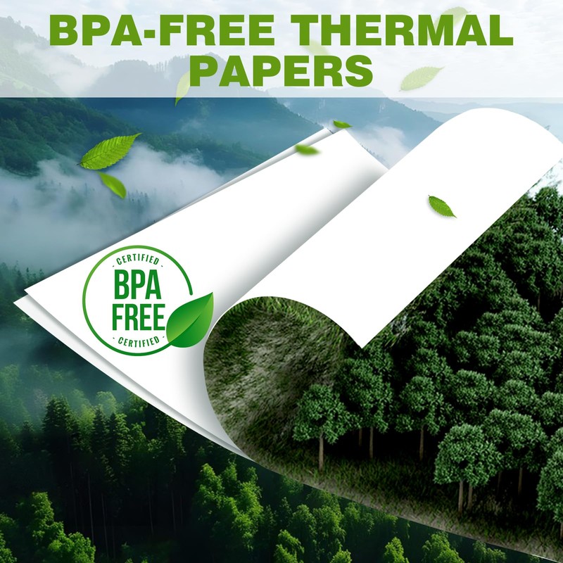 TUXIYA 100 Sheets Thermal Printer Paper 8.5 x 11 Inch,BPA